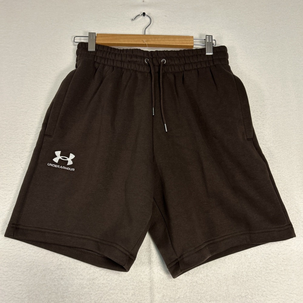 Under Armour Mens Icon Fleece Loose Fit Shorts Kona Brown Small 1380377
